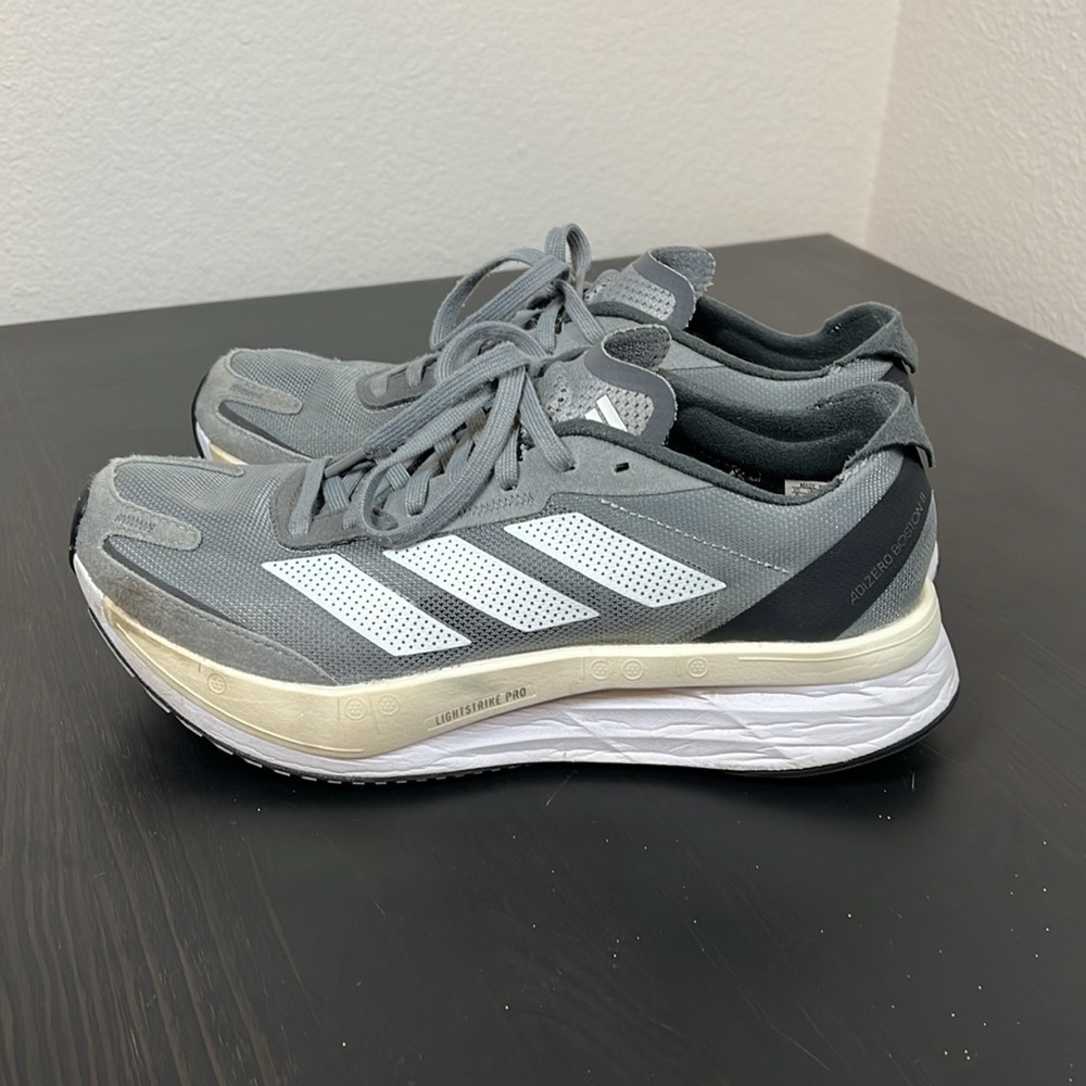 Adidas Womens Adizero Boston 11 Grey - Picture 3 of 7